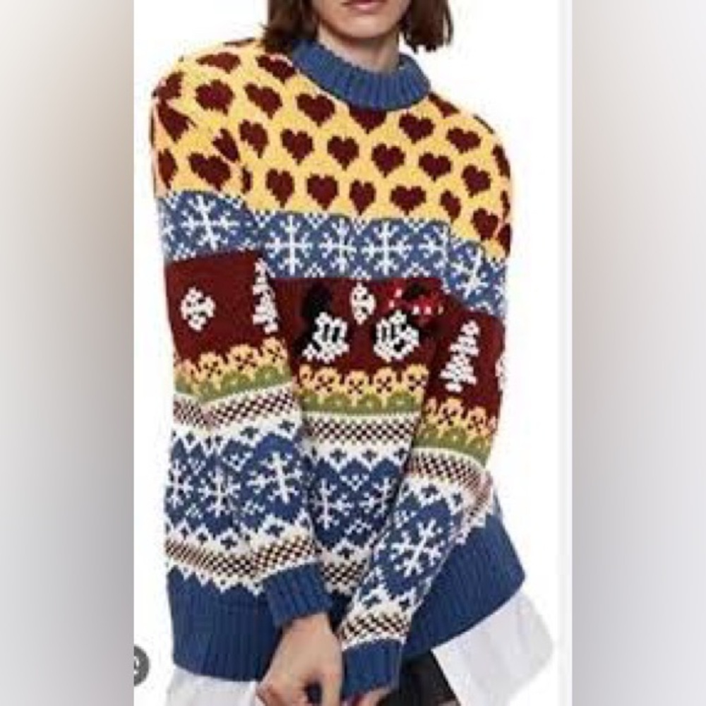 Zara Mickey & Minnie Mouse Disney Knit Christmas sweater Sweater